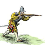 spanish-soldier-aiming-an-arquebus-in-the-new-world-late-1500s-hand-A44XE6